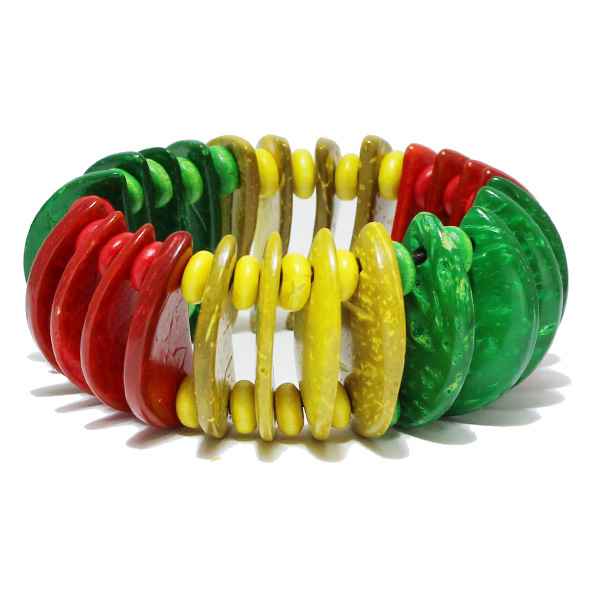 Multi-Color Wood Bracelet